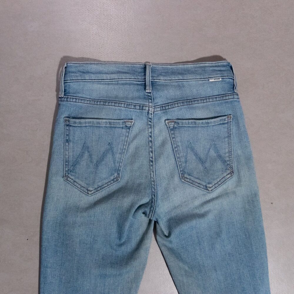 Mother The Stunner Zip Ankle Step Fray Camp Expert Blue Jeans Women's 26x26 - Picture 9 of 10